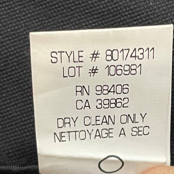 Theory Black Wool Blend Back Slit Side Zip Mini Skirt Women's Size 12 - Picture 11 of 11